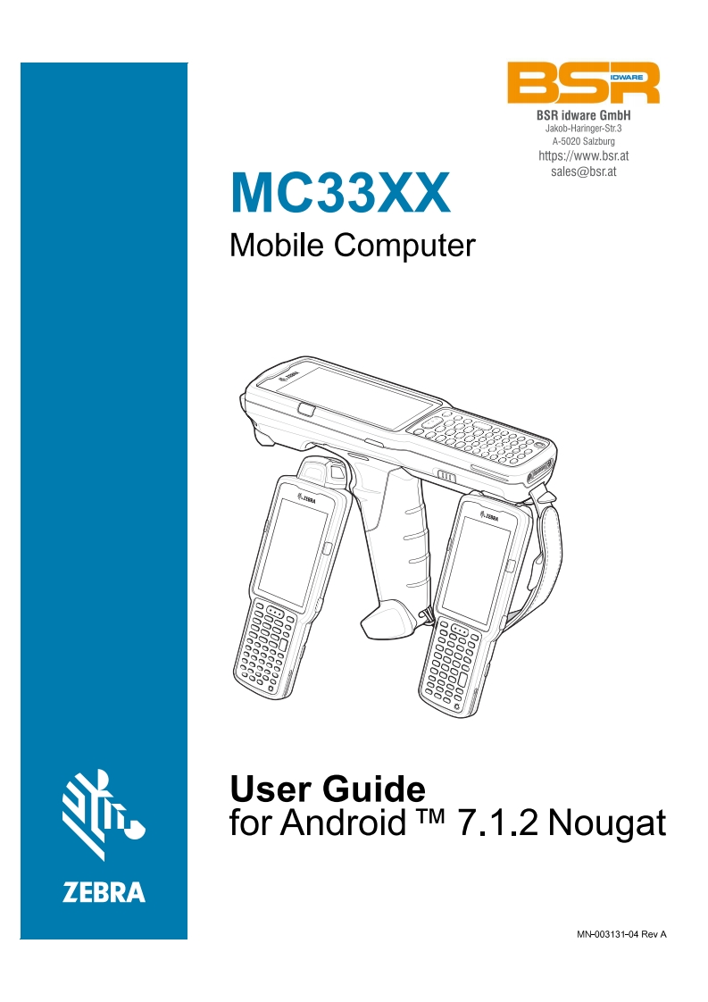 Zebra_MC3300_Android7.1.2用户操作说明书手册