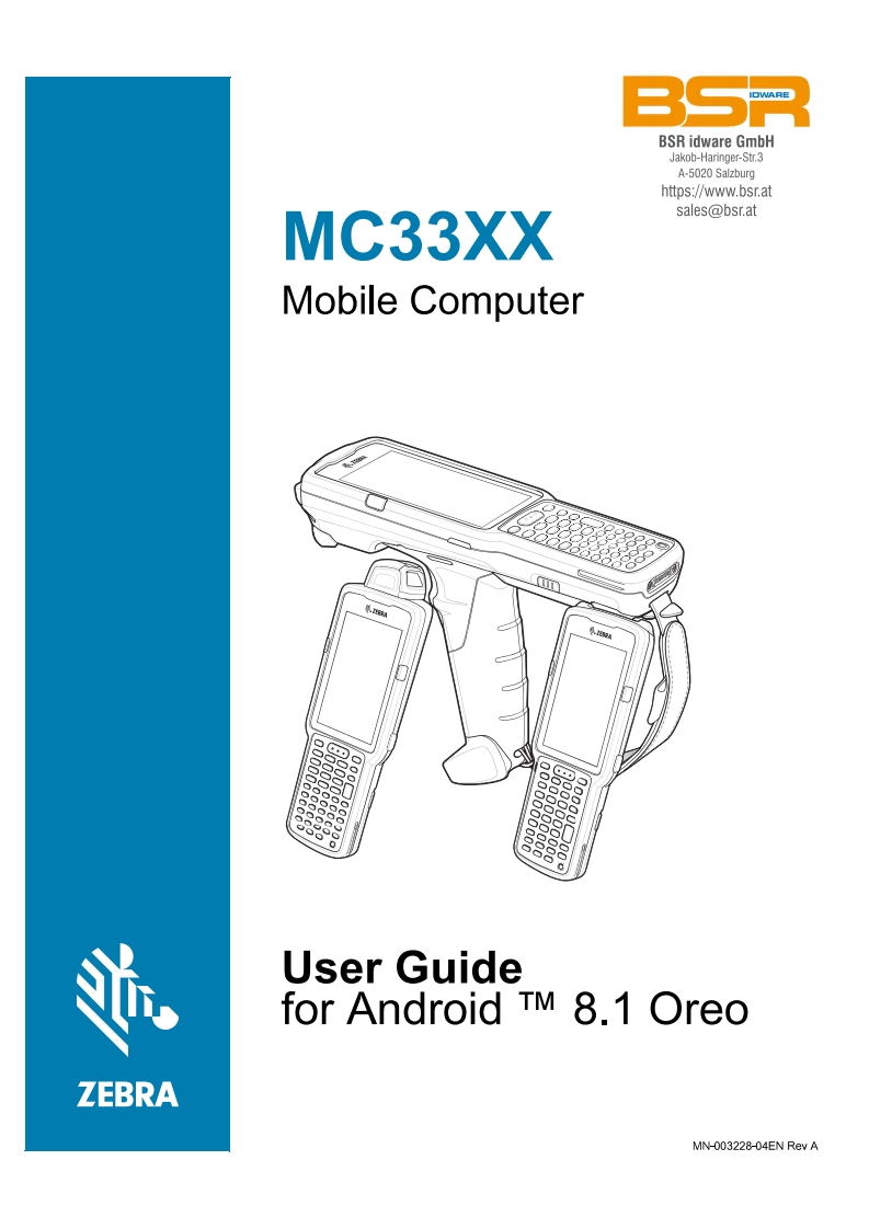 Zebra_MC3300_Android8.1用户操作说明书手册