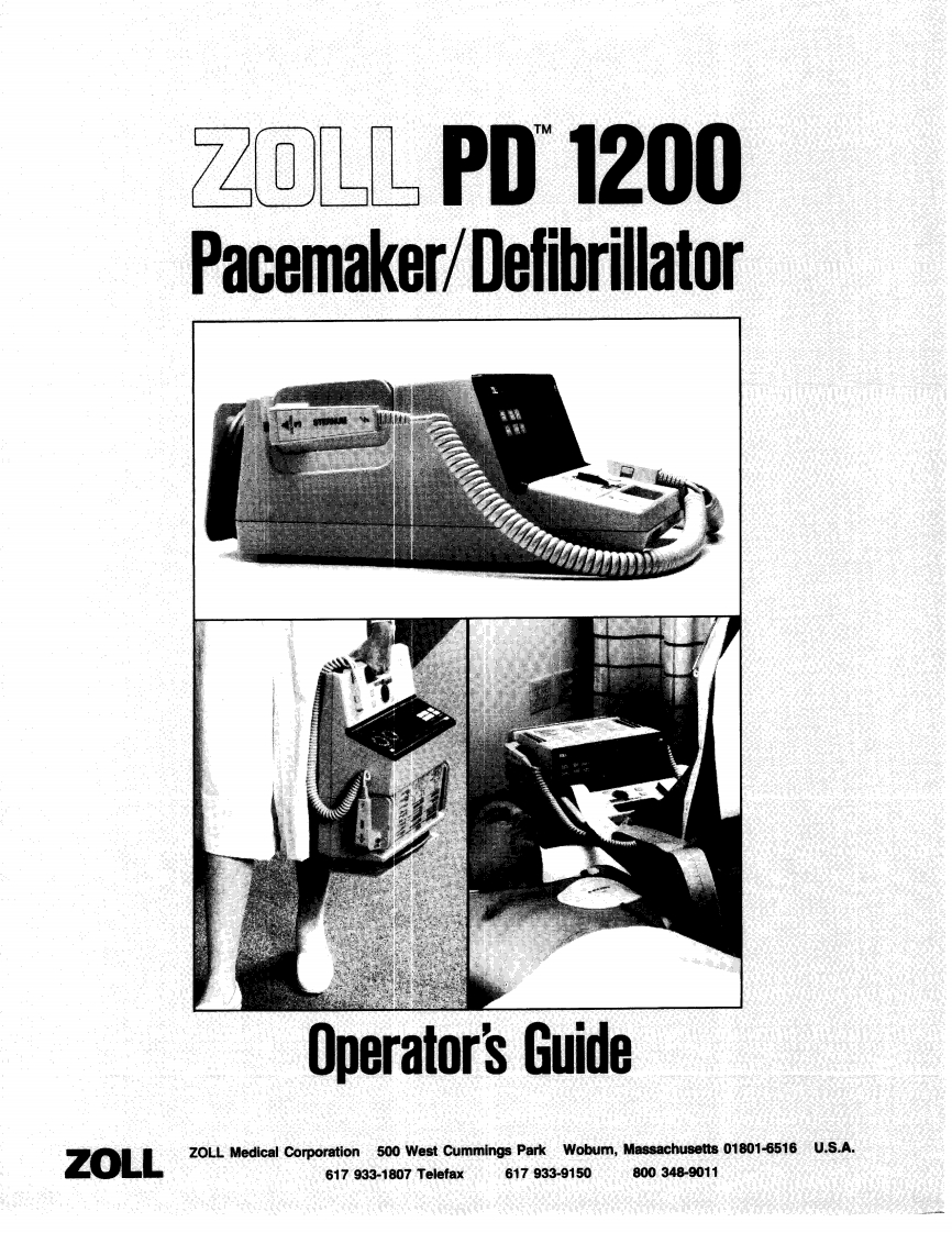 Zoll-1200-Operation-操作说明书手册