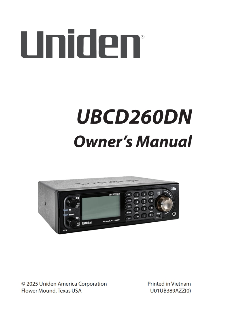 _Uniden_Bearcat_UBCD260DN_(Manual操作说明书手册)