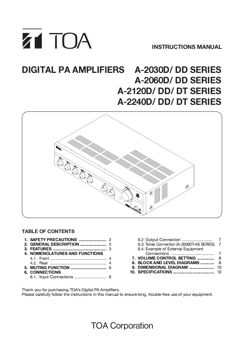 a-2000d_a-2000dt-digital-pa-amplifier-(ce-version)-使用说明书手册