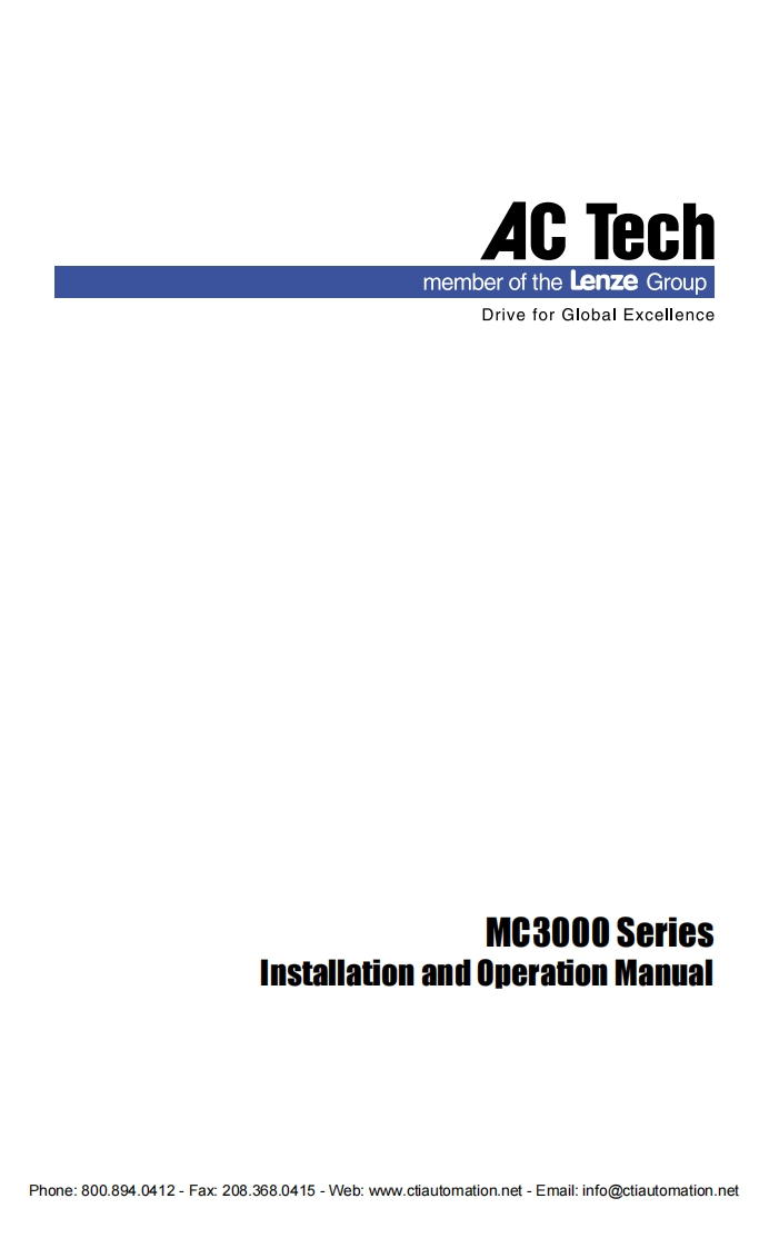 ac-tech-mc3000-安装操作说明书手册