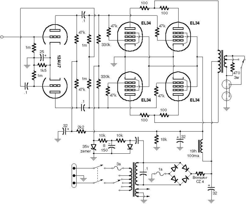 ac100_poweramp维修电器原理图说明书手册