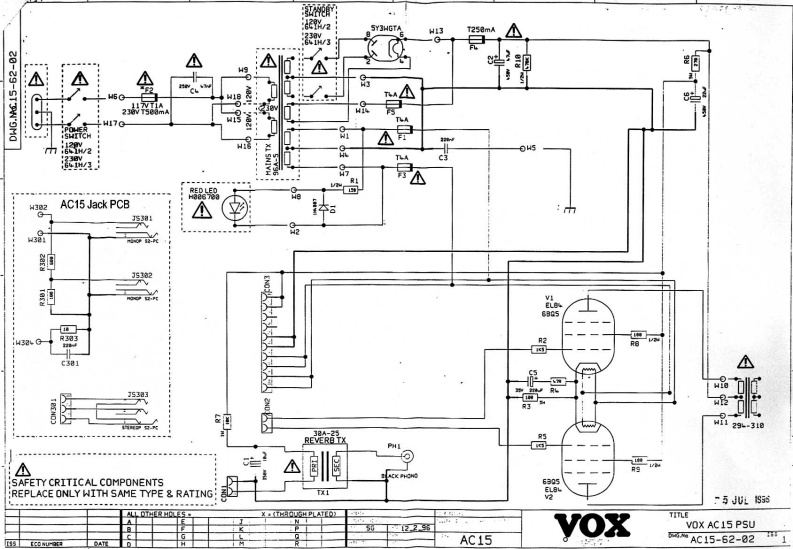 ac1596pa维修电器原理图说明书手册