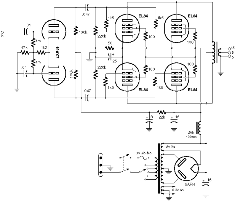 ac30_poweramp维修电器原理图说明书手册