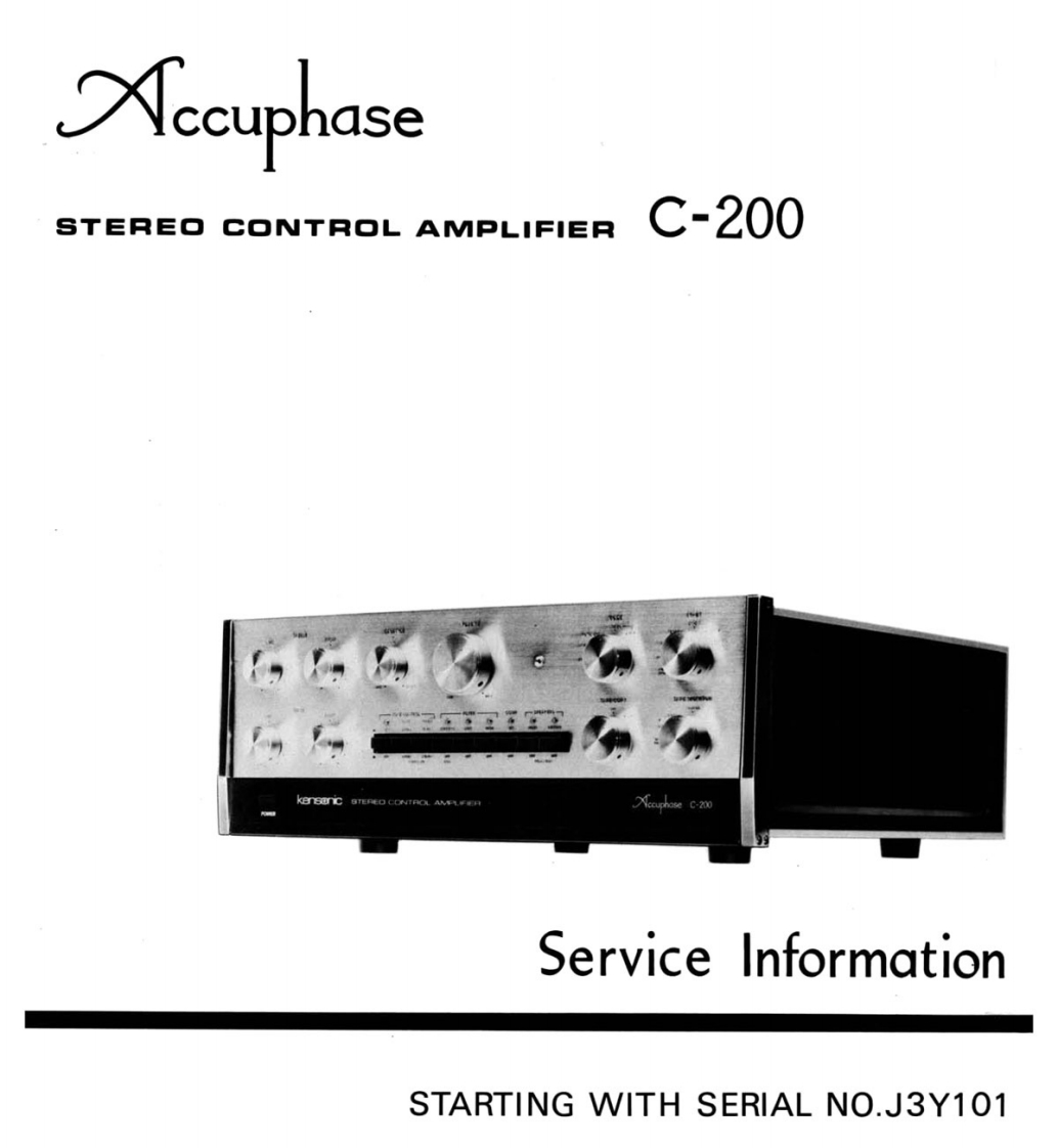 accuphase---c200rev1-(service-manual-starting-at-j3y101)维修电器原理图
