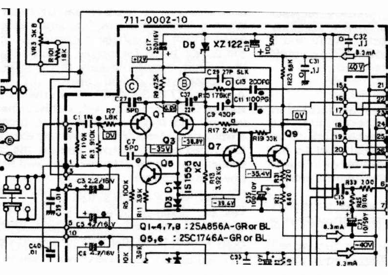 accuphase---e202-(schematic-partial)维修电器原理图