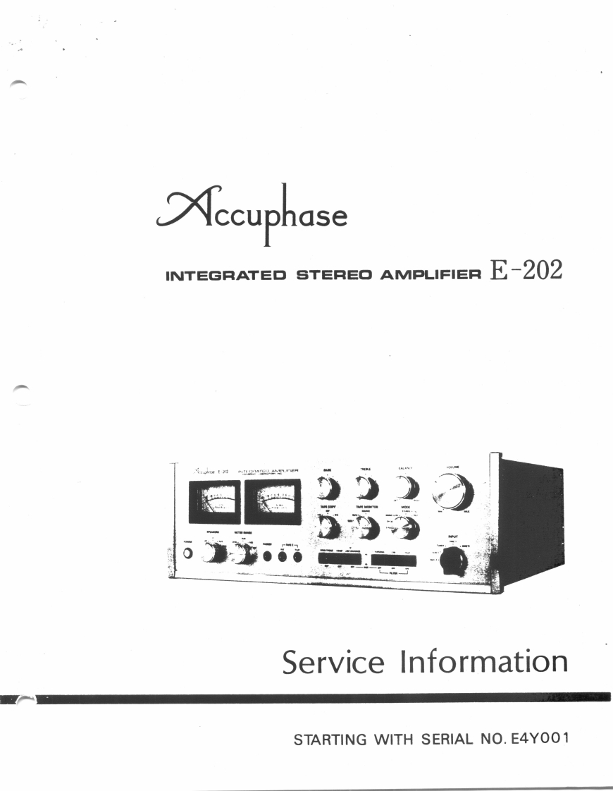 accuphase---e202-(service-manual---starting-at-e4y001)维修电器原理图