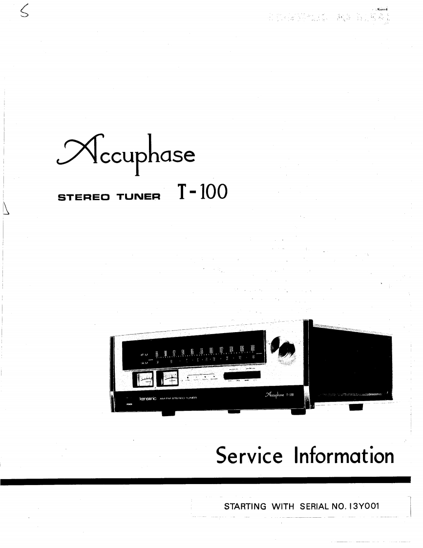 accuphase---t100-(service-manual---starting-at-i3y001)-(2)维修电器原理图