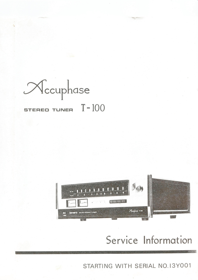 accuphase---t100-(service-manual---starting-at-i3y001)维修电器原理图