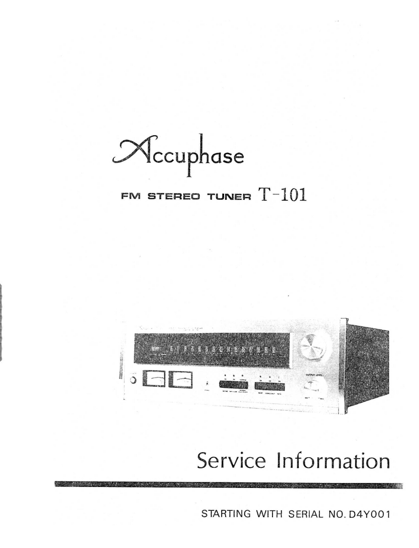 accuphase---t101-(service-manual---starting-at-d4y001)-(2)维修电器原理图