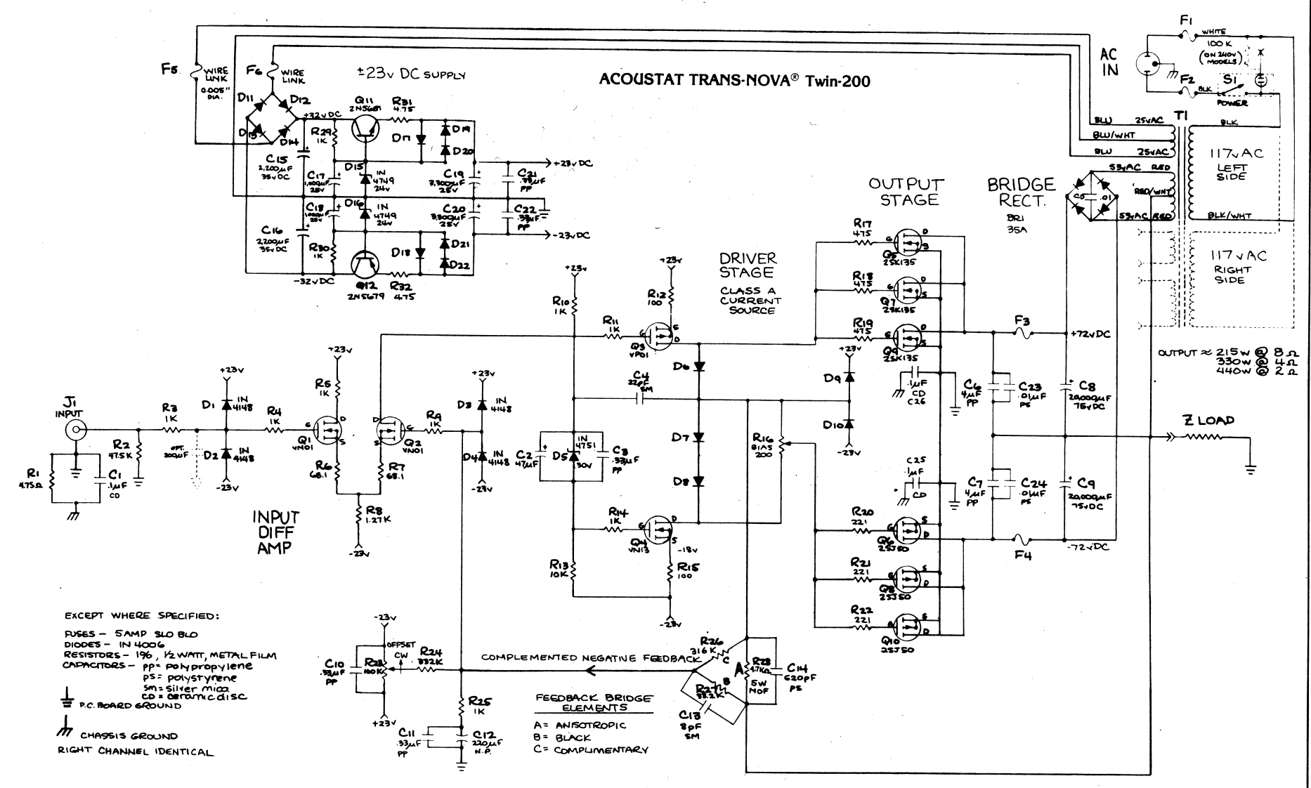 acoustat_trans-nova_twin-200_sch维修电器原理图