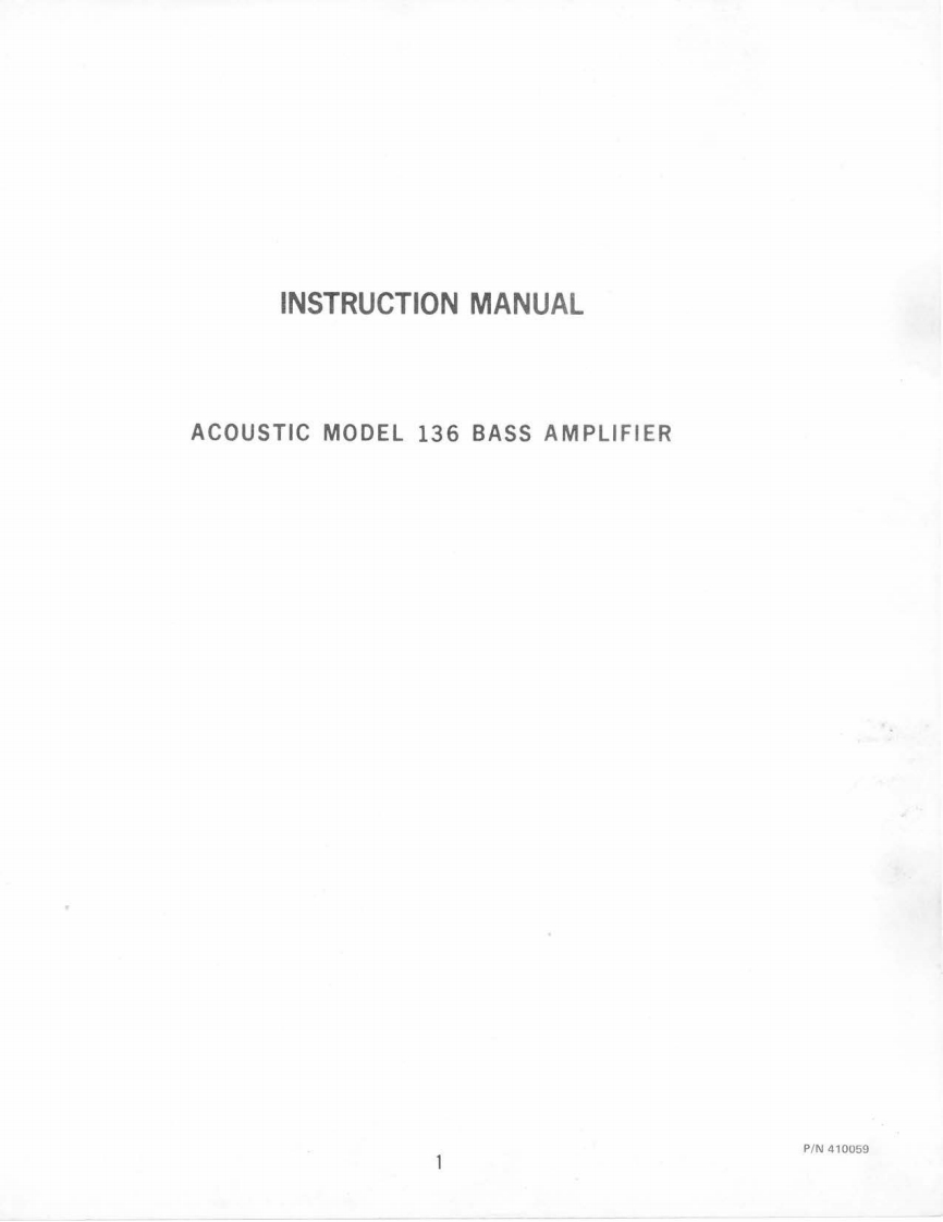 acoustic-136-manual维修手册含电器原理图