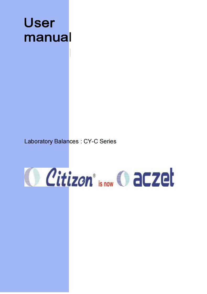 aczet-cy-c-series-lab-balance_操作说明书手册