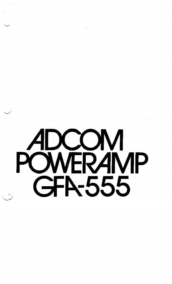 adcom-gfa-555-操作说明书手册