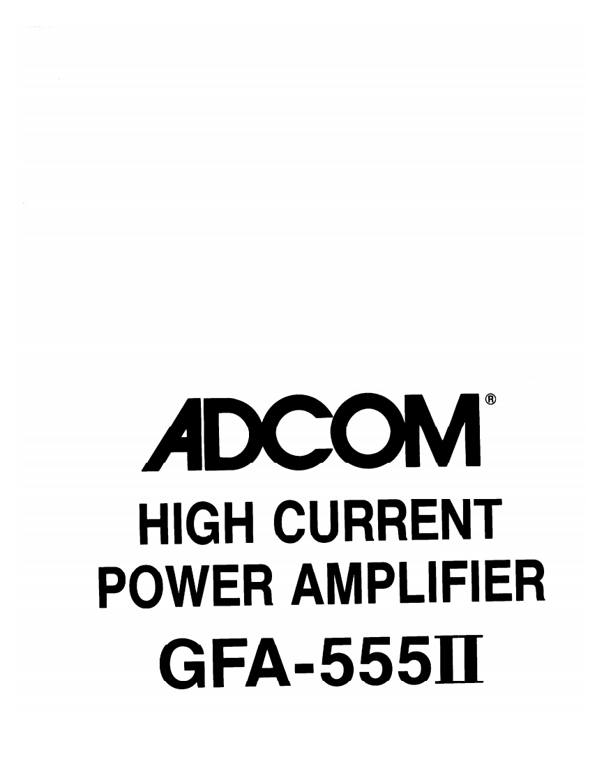 adcom-gfa-555ii-操作说明书手册