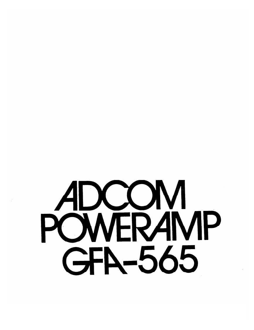adcom-gfa-565-操作说明书手册