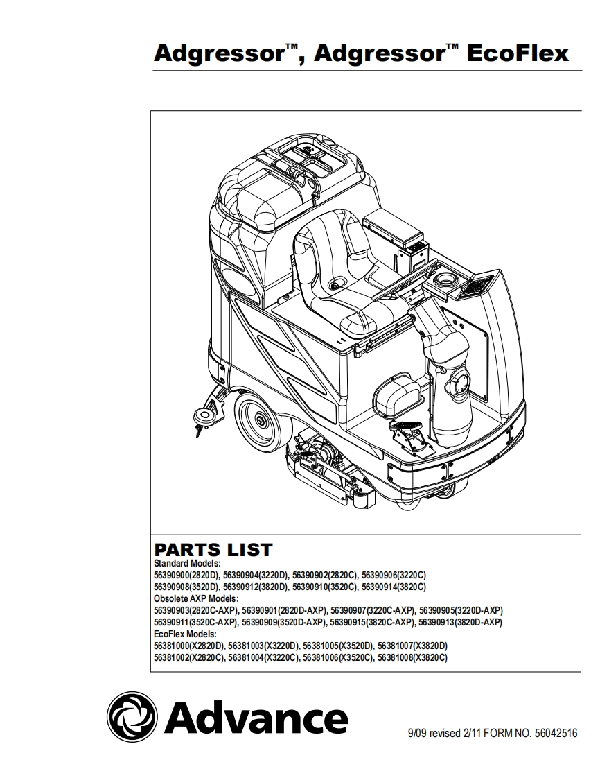 adgressor-parts维修零部件手册