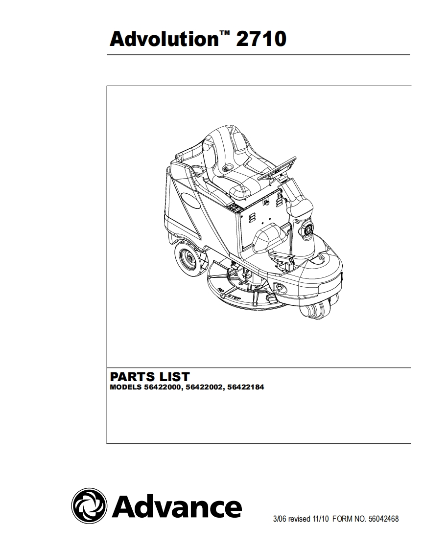 advolution2710-parts维修零部件手册