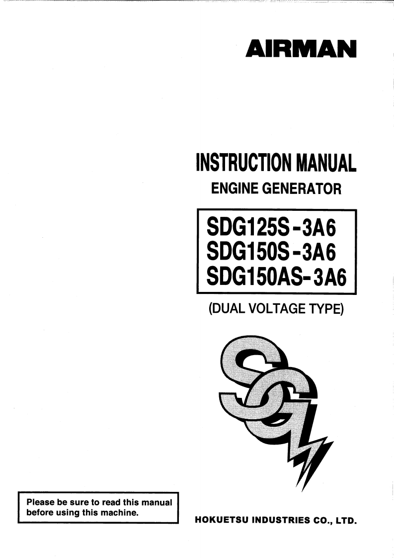 airman-genset-sdg125s_150s_150as_3a6_e11_instruction-manual安装调试说明书手册