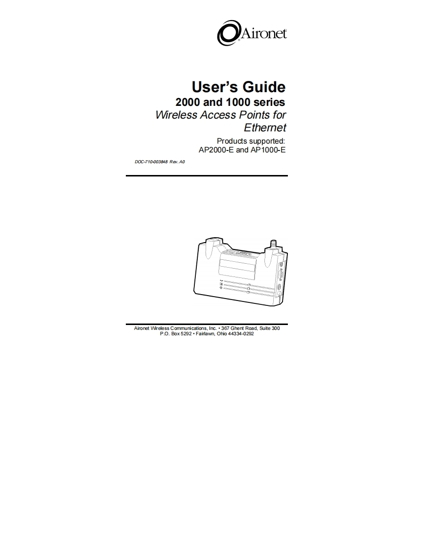 aironet_ap1000-e_user_manual操作说明书手册