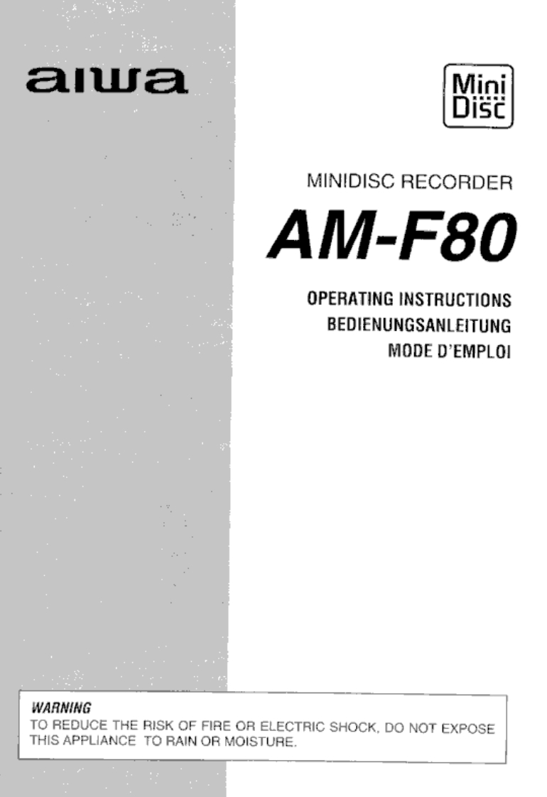 aiwa_amf80_user操作说明书手册