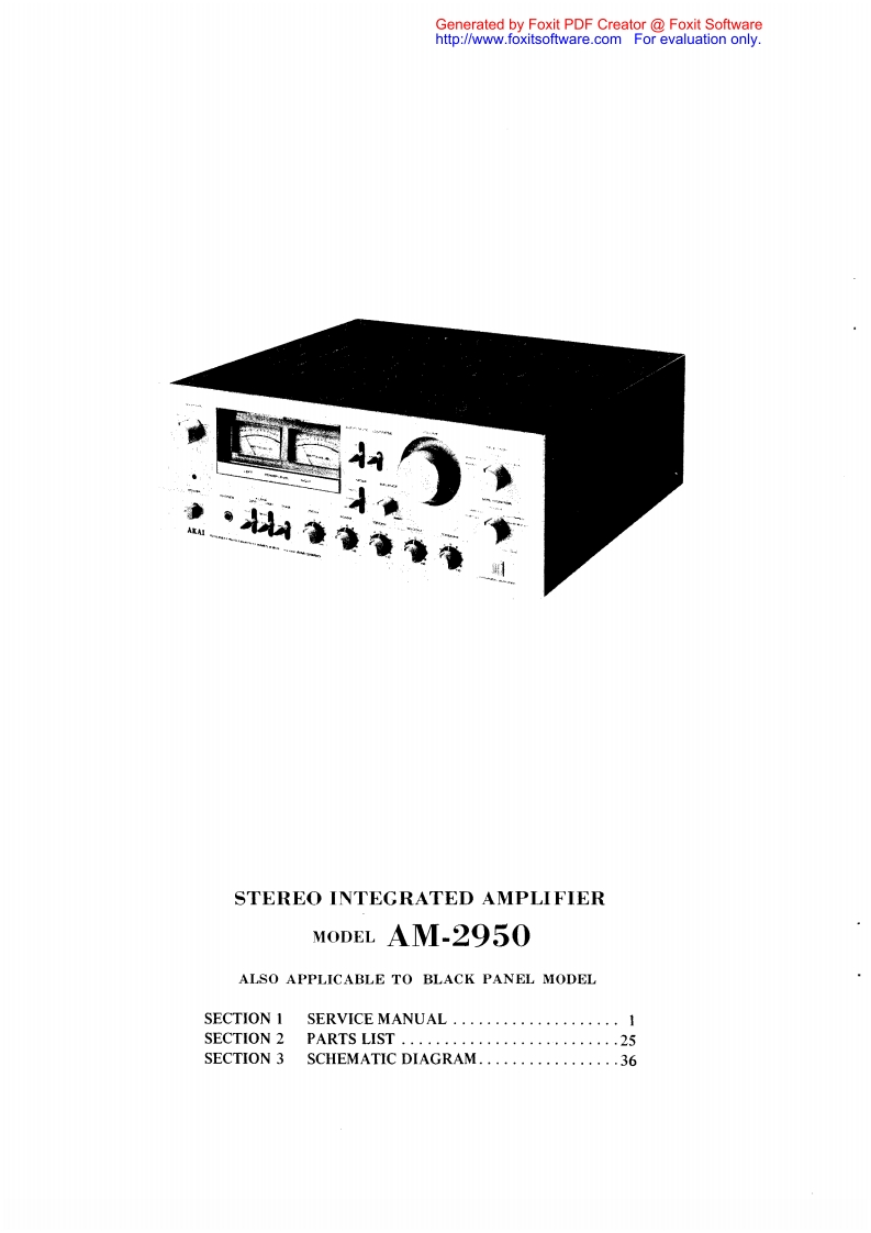 akai-am2950-amp维修电器原理图