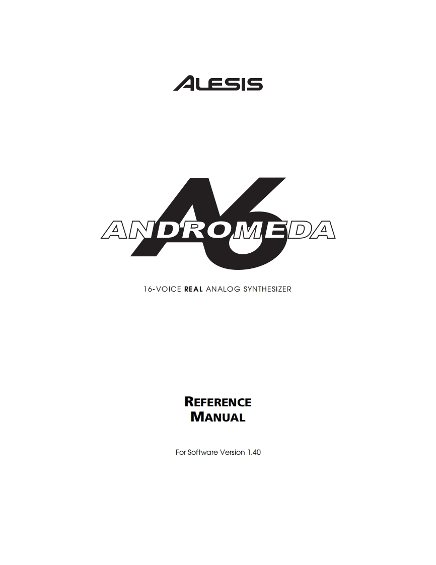 alesis-andromeda-使用说明书手册
