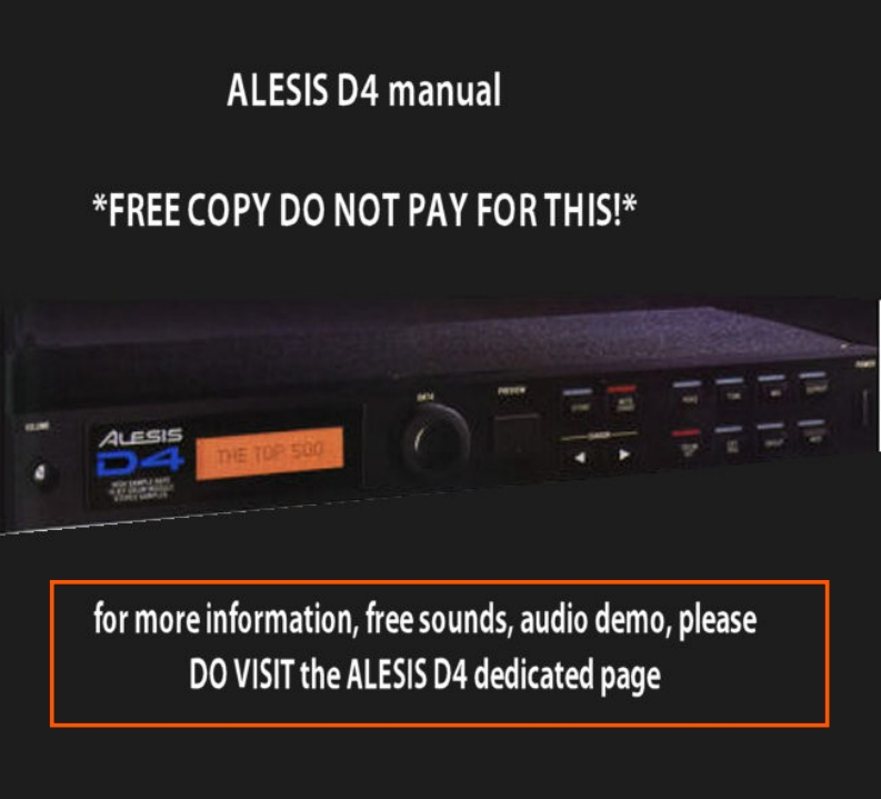 alesis-d4-使用说明书手册