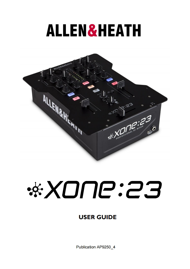 allenheathXONE23操作说明书手册