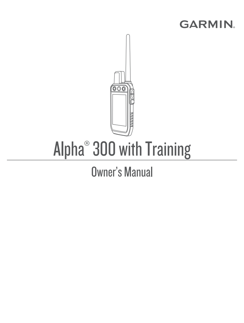 alpha-300-handheld使用说明书手册
