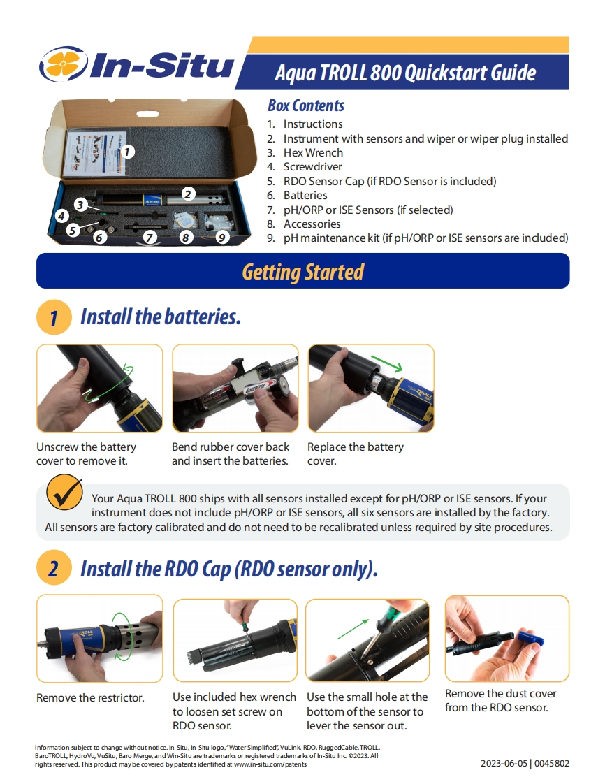 aqua-troll-800-使用操作说明书手册