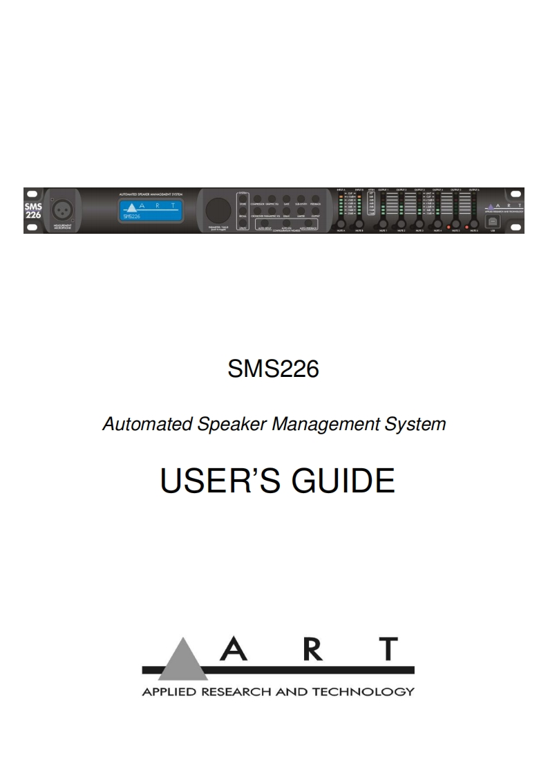 artSMS226操作说明书手册