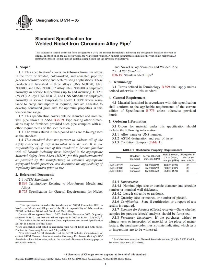 astm-b514最新标准规范