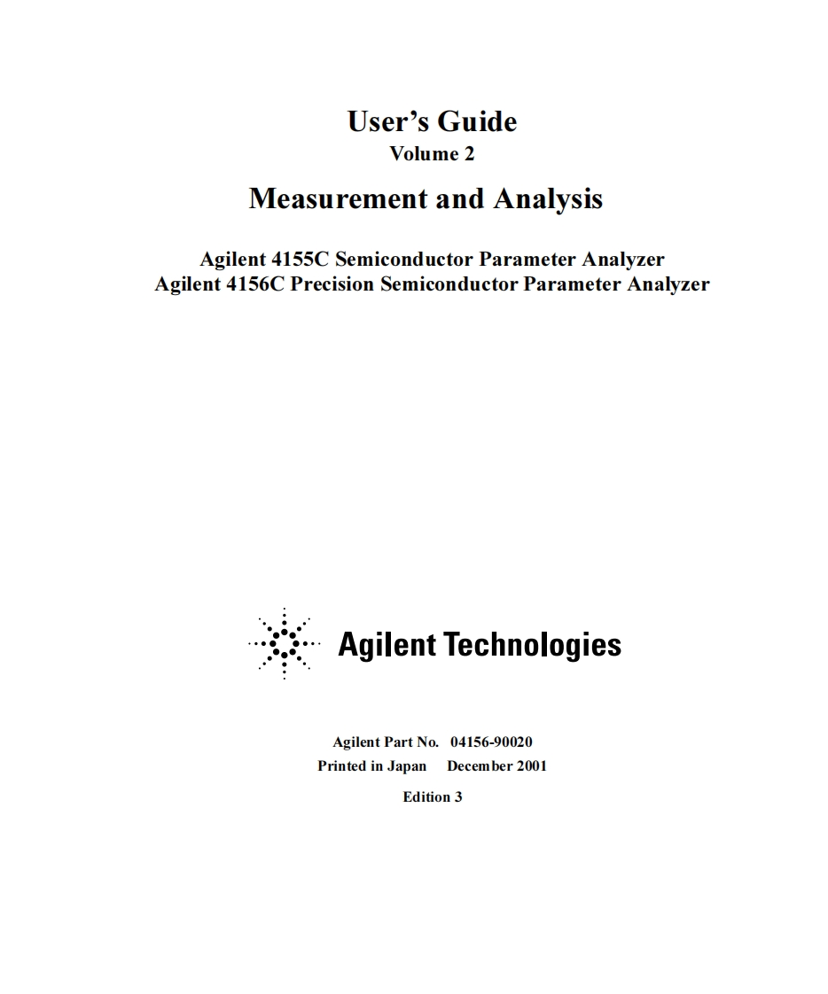 at_man_agilent4155c_semiconductorparameteranalyzer操作与维护手册