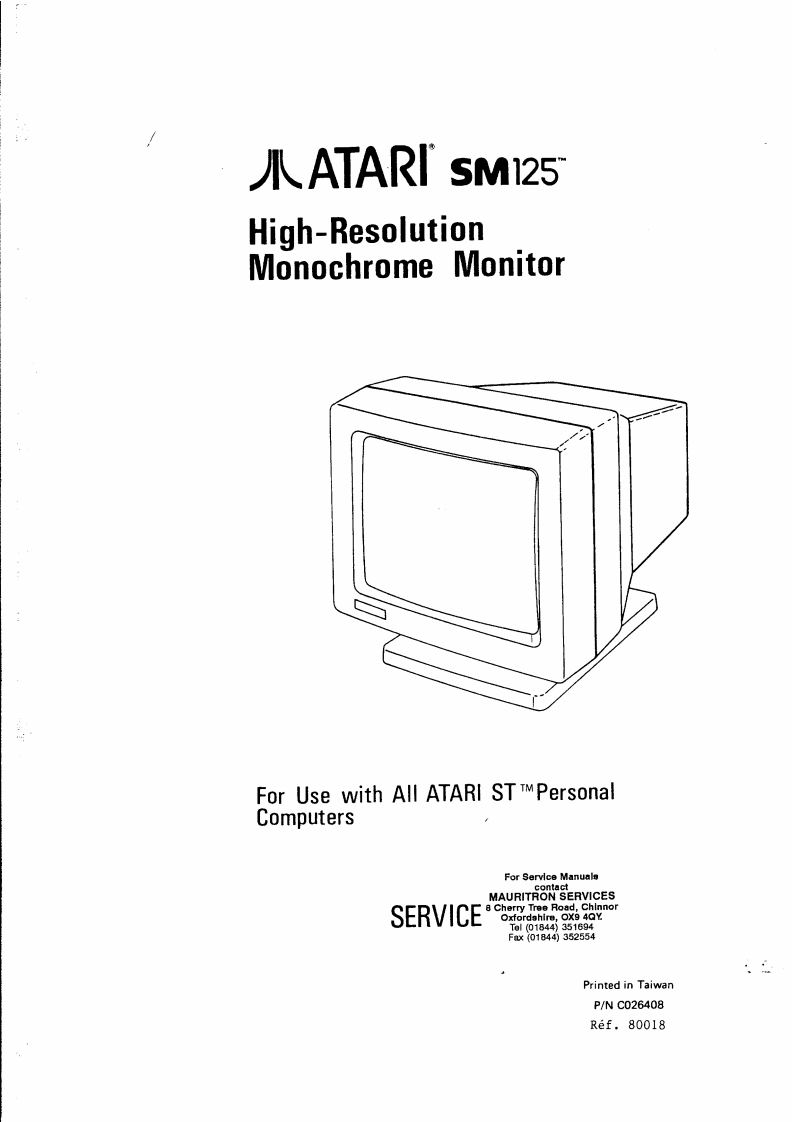 atari-sm125_c026408_维修说明书手册电器原理图