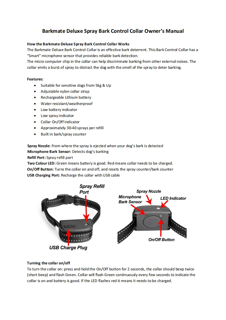barkmate-spray-bark-manual-2使用说明书手册