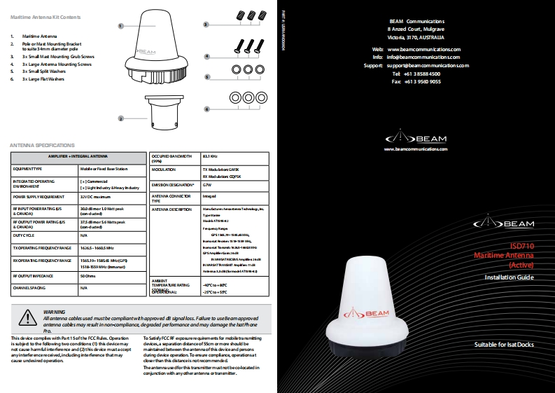 beam-isatdock-lite-active-antenna-bundle-安装说明书手册