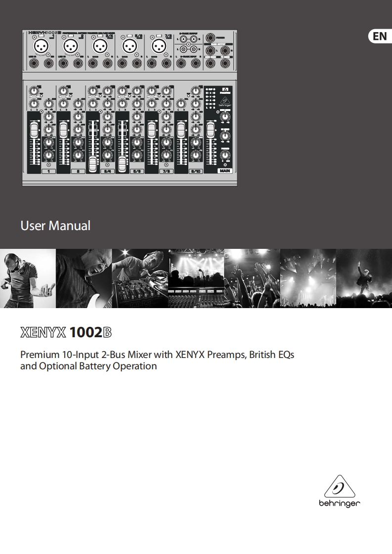 behringer1002B操作说明书手册