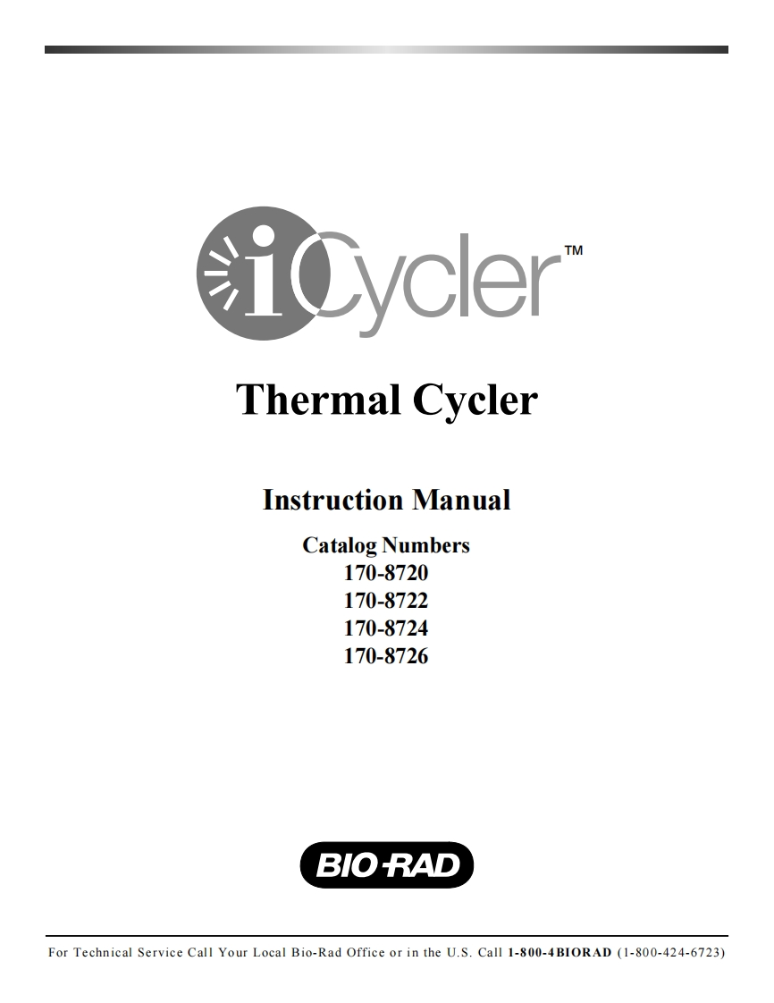 biorad-icycler-thermal-cyclers_操作说明书手册