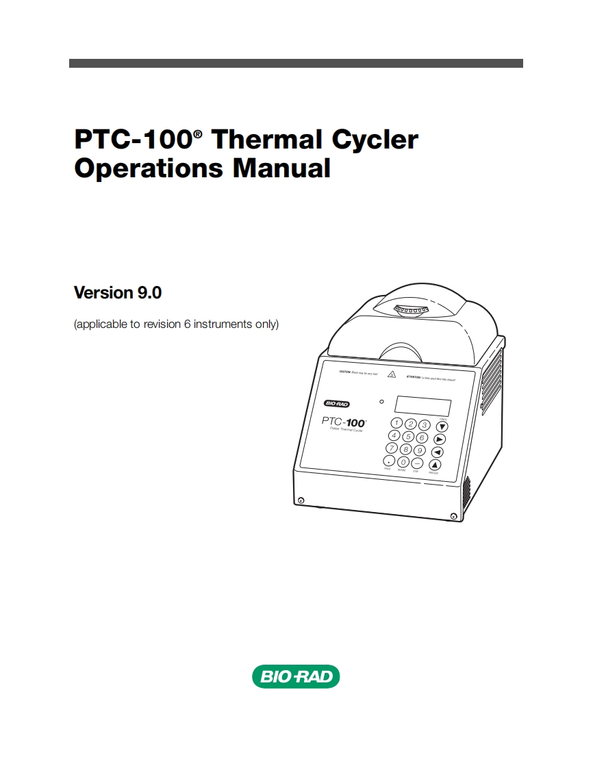 biorad-ptc-100-thermal-cycler_操作说明书手册