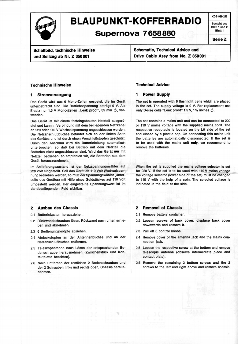 blaupunkt_supernova_维修说明书手册_manual