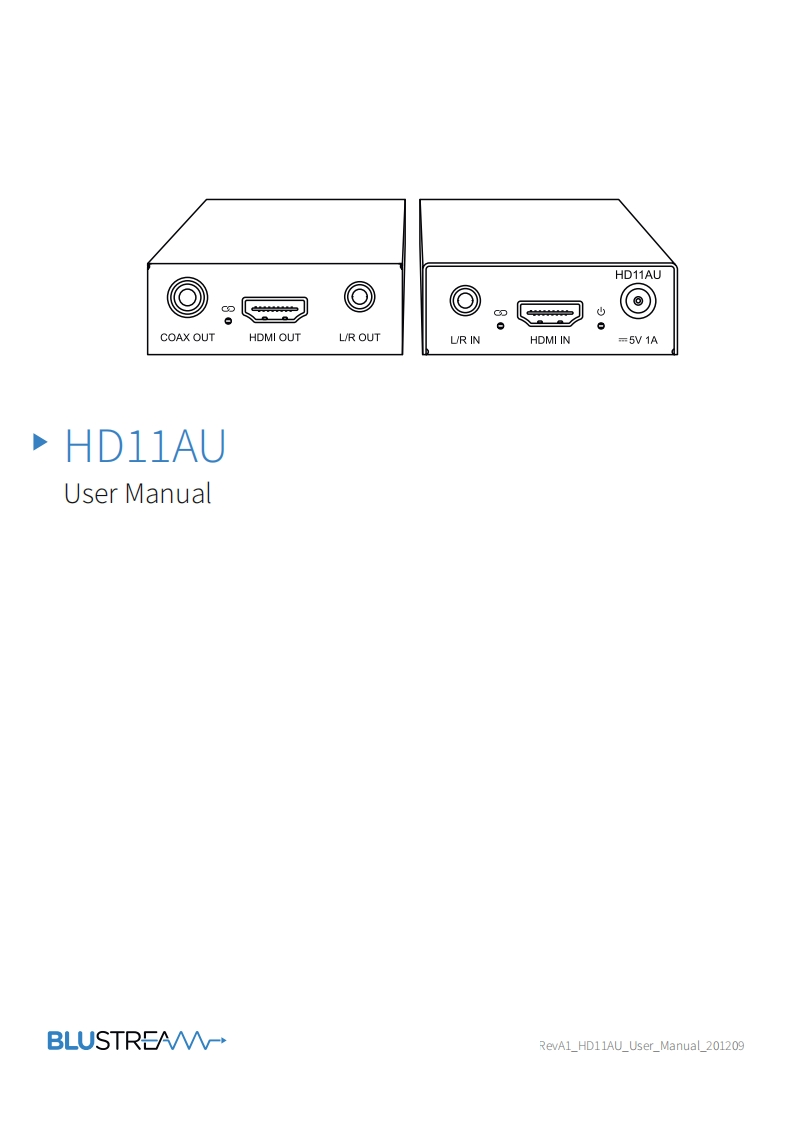 blustreamHD11AU操作说明书手册