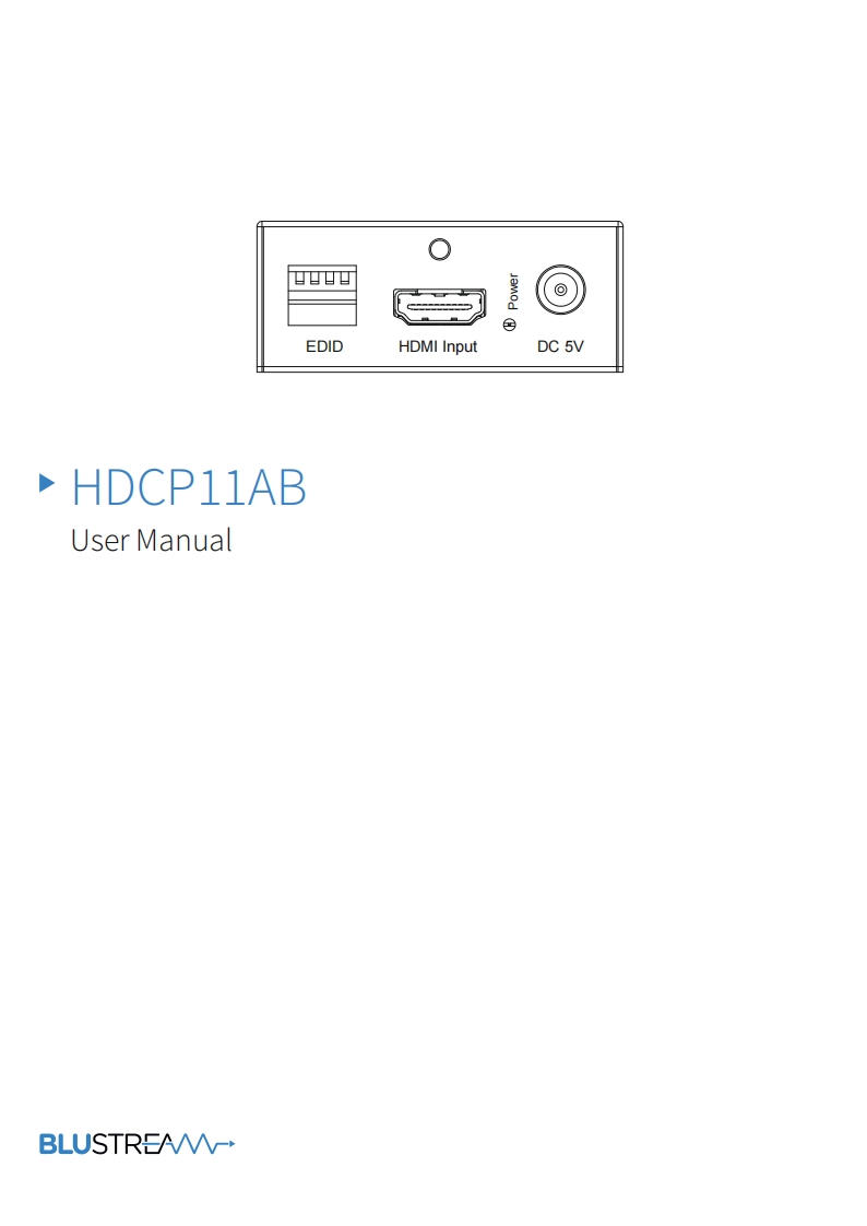 blustreamHDCP11AB操作说明书手册