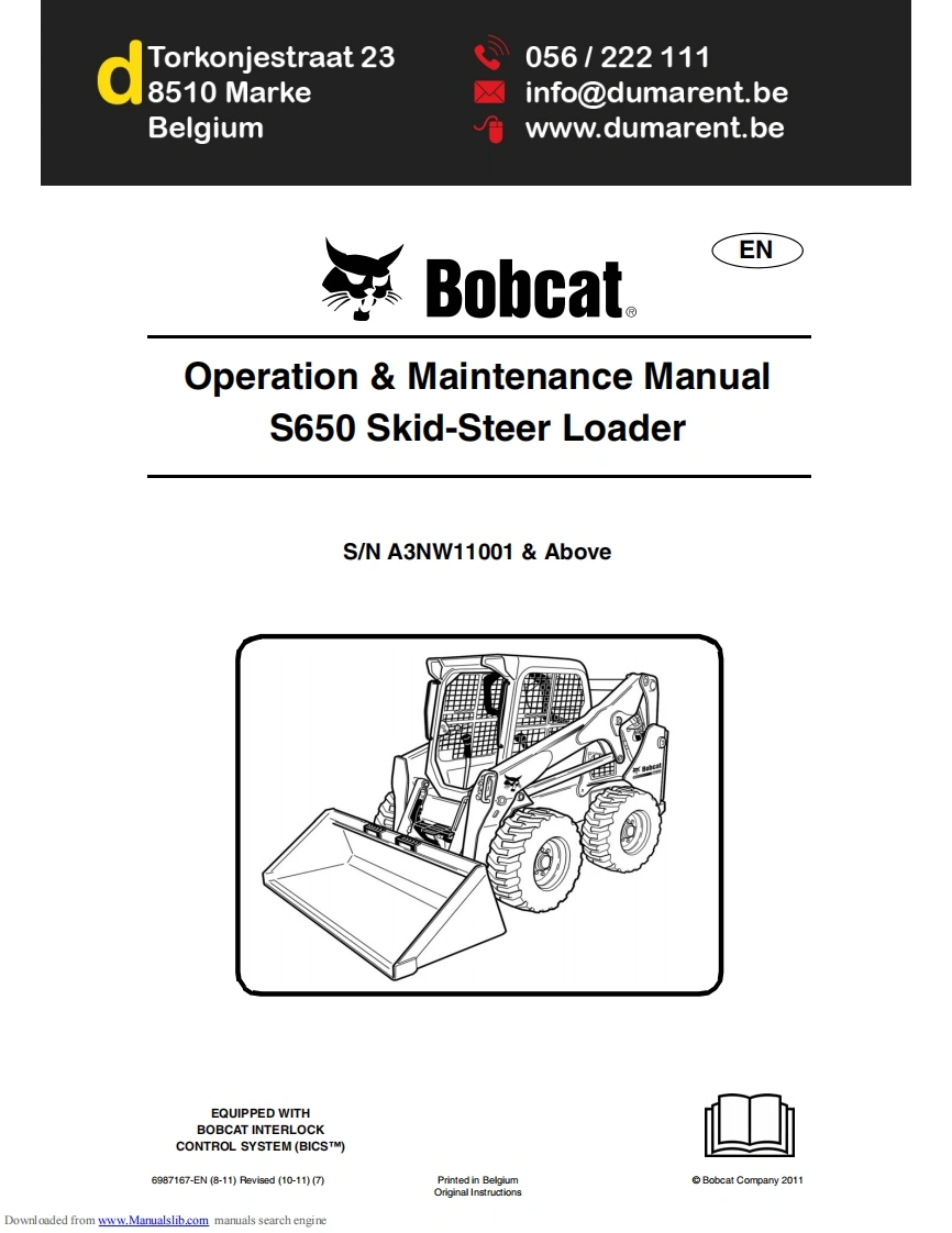 bobcat山猫s650装载机操作与维修保养手册含电器原理图和液压原理图-找手册网