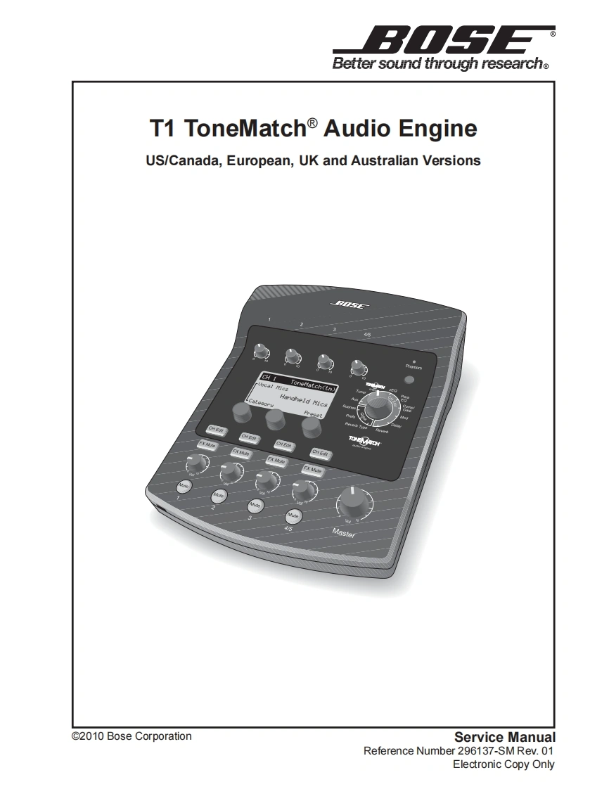 bose-T1-ToneMatch-Audio-Engine维修手册-找手册网