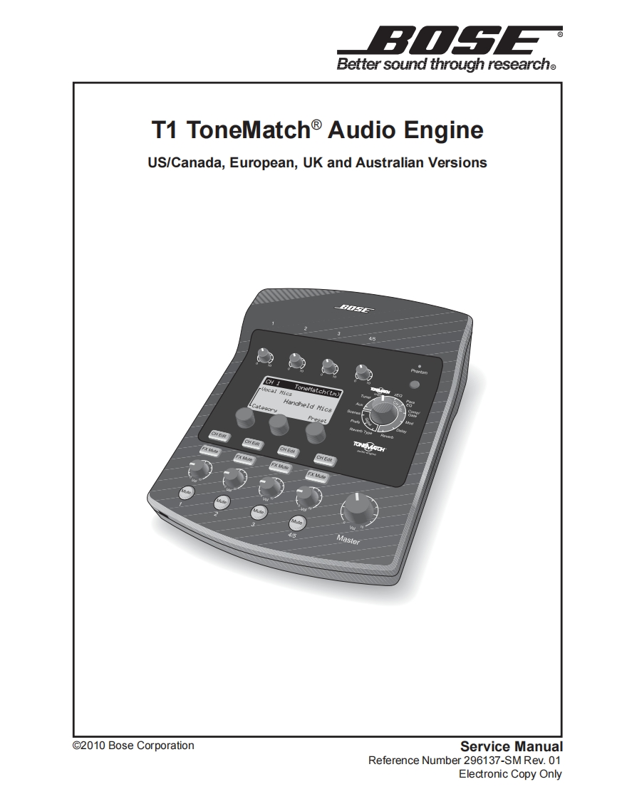 bose-T1-ToneMatch-Audio-Engine维修手册