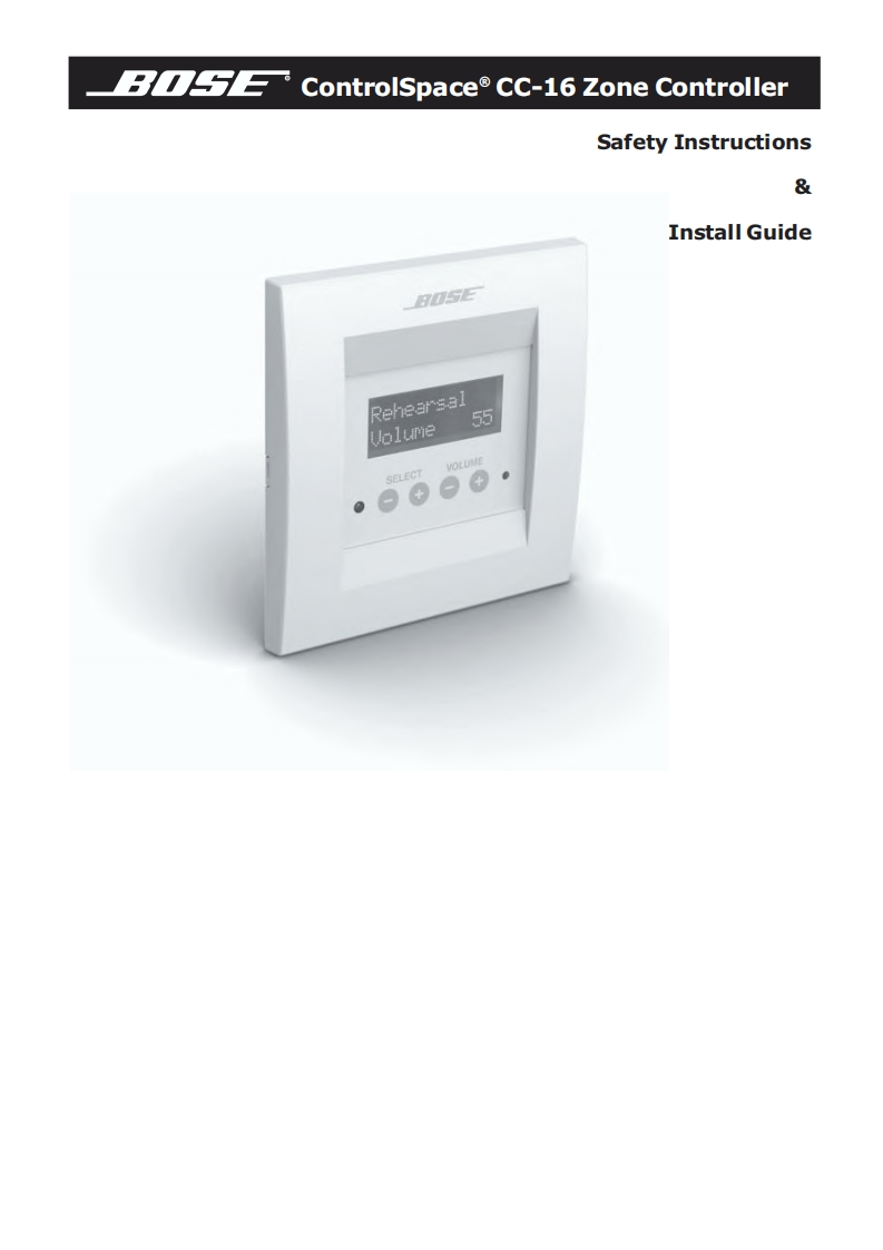 boseCC16操作说明书手册