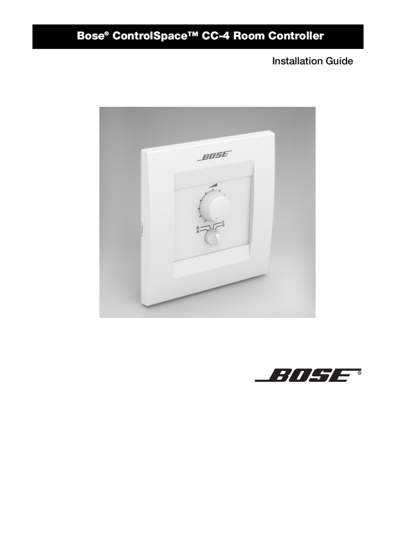 boseCC4操作说明书手册