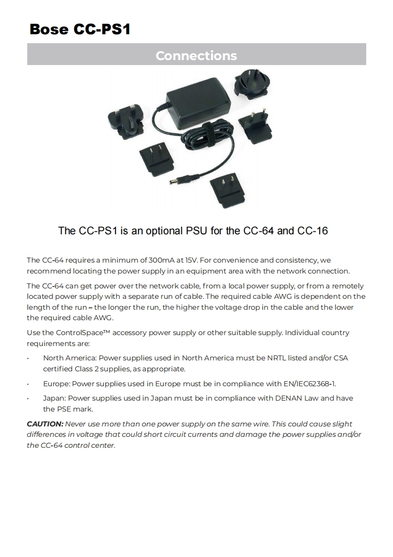 boseCCPS1操作说明书手册